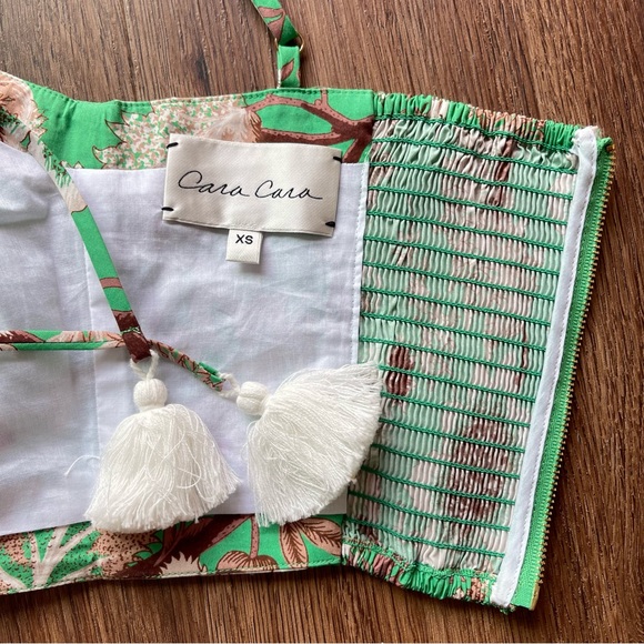 Cara Cara Maidstone Top Jacobean Mint Poplin Cotton XS - Picture 9 of 16